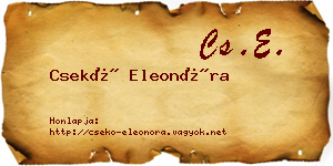 Csekő Eleonóra névjegykártya