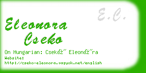 eleonora cseko business card
